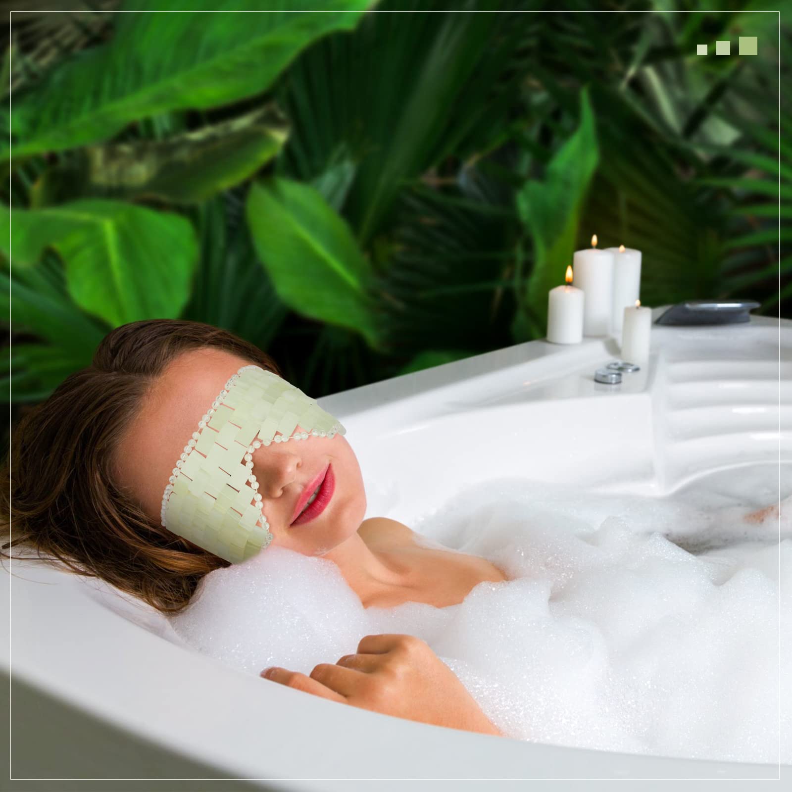 Hercicy duo display of white and pale-green masks in package for easy rotation