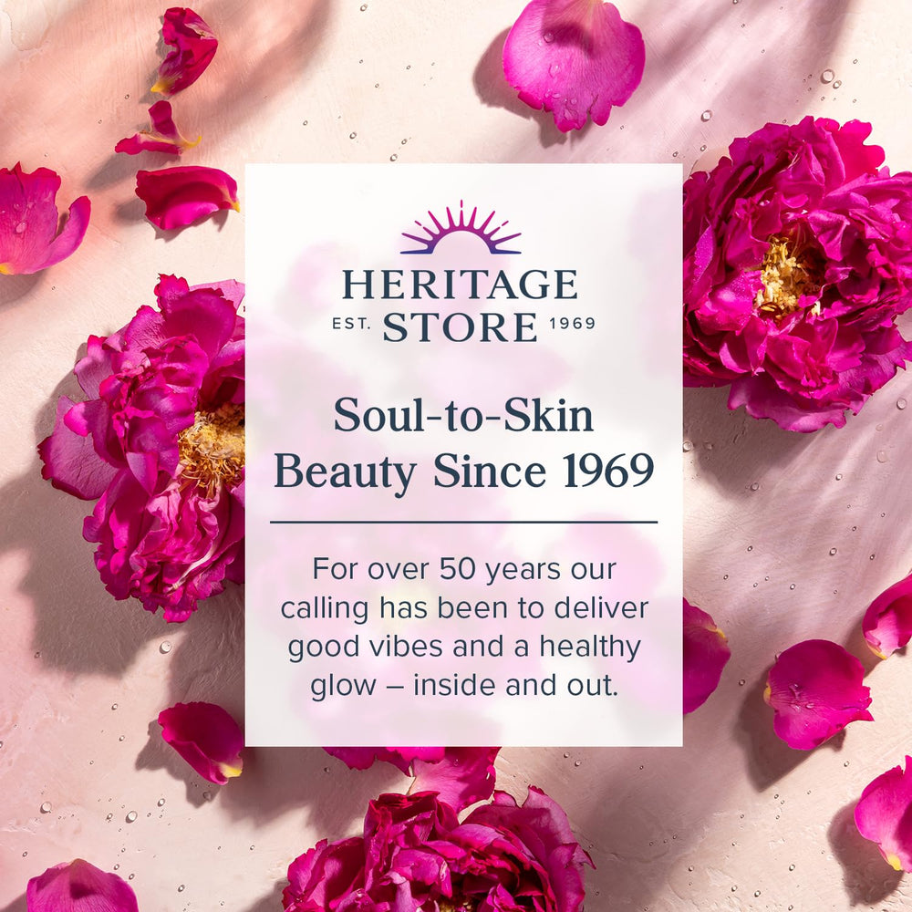 HERITAGE STORE spray used on hair for softness and subtle scent