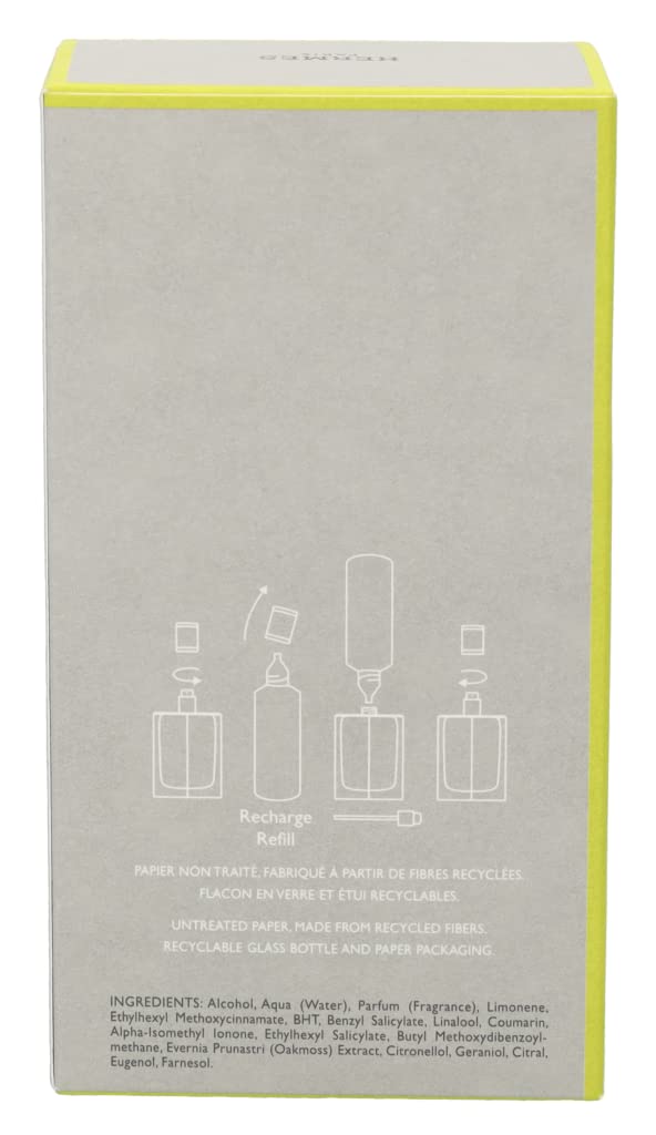 Hermès H24 recycled paper case with lime net, emphasizes sustainable packaging