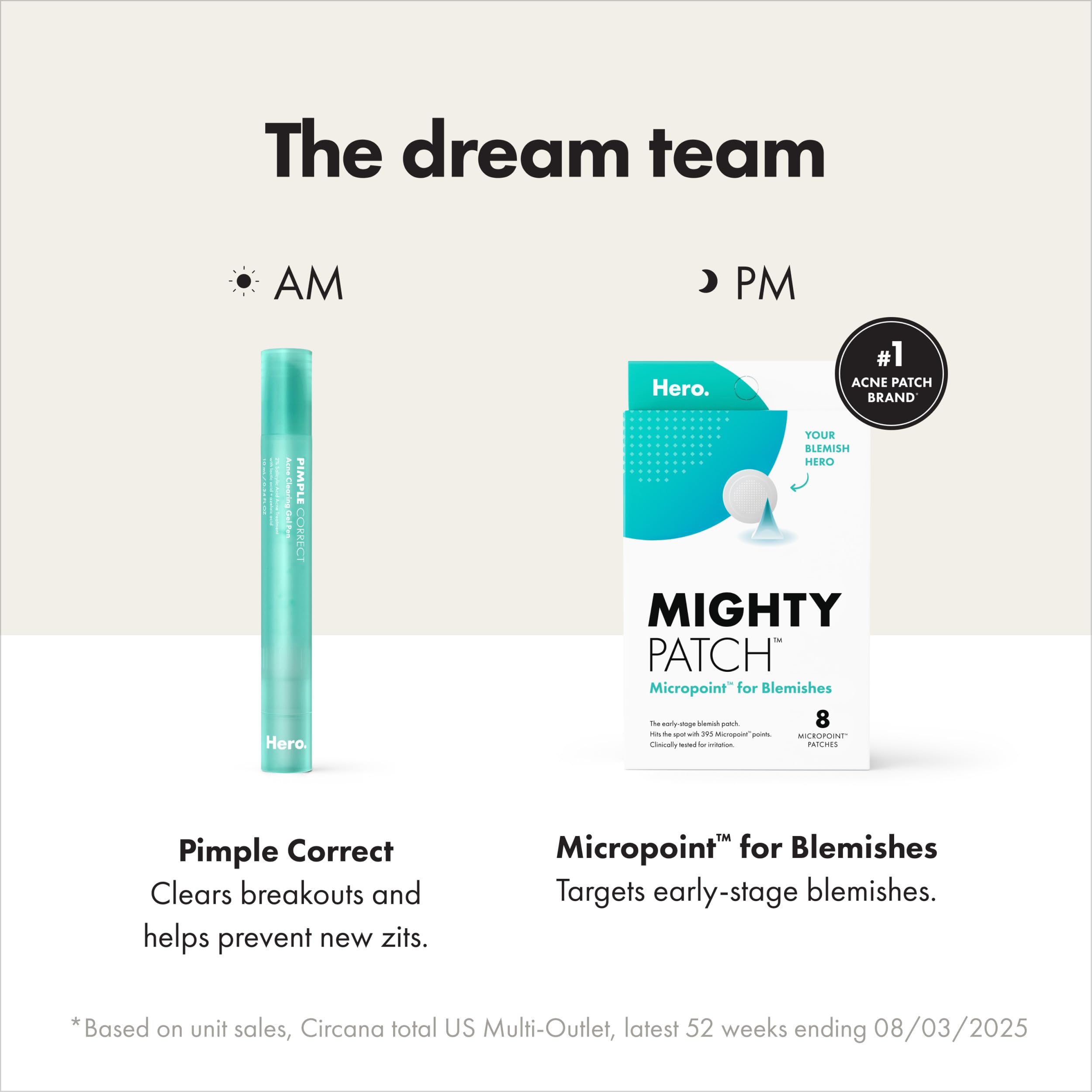 Hero Cosmetics on bathroom counter as part of daily skincare routine