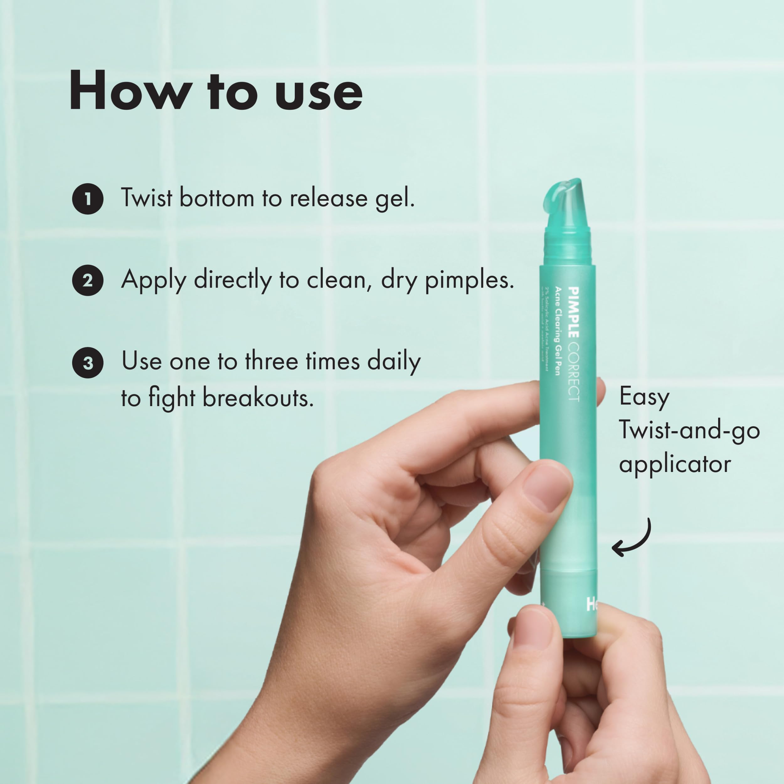 Hero Cosmetics side-by-side before and after to illustrate targeted improvement