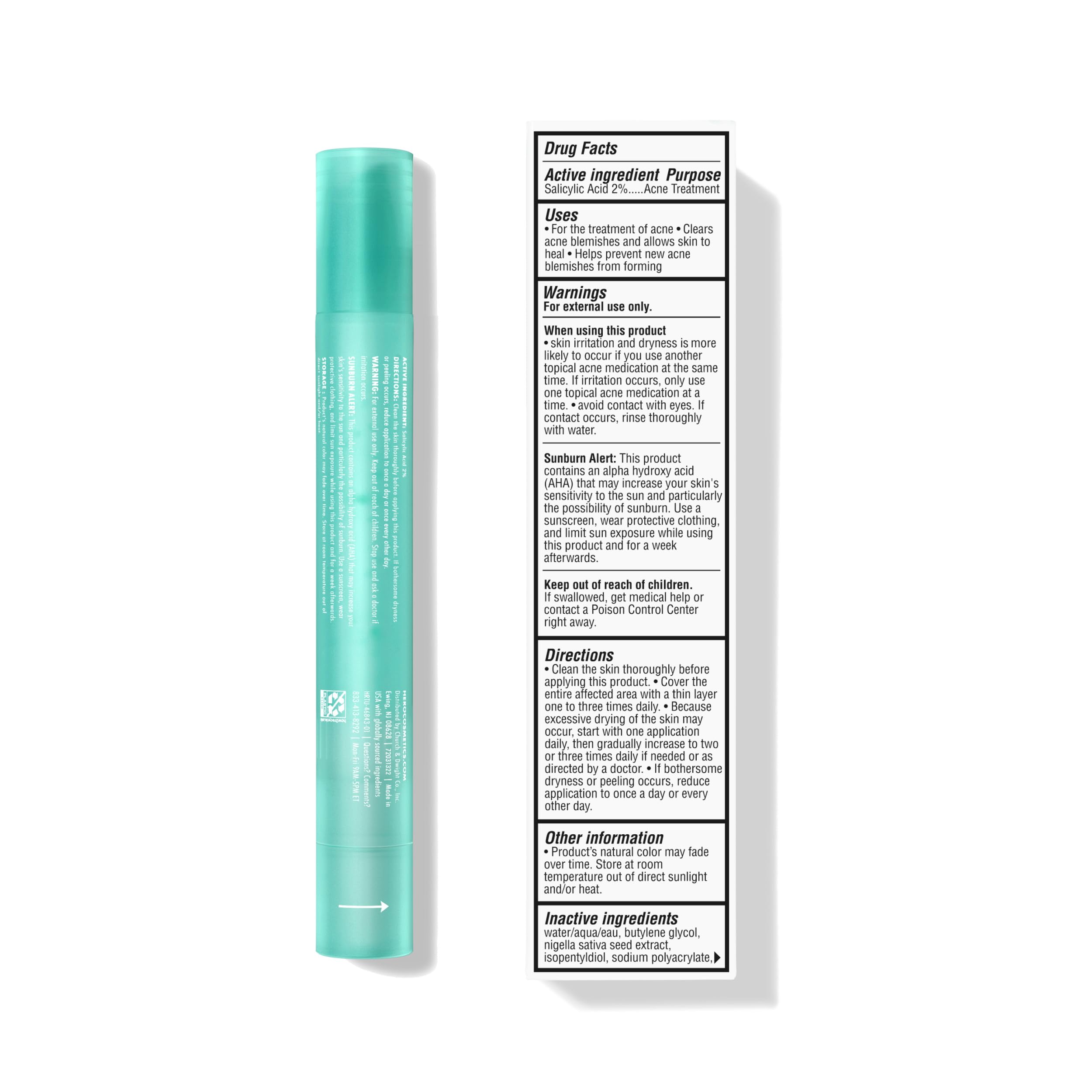 Hero Cosmetics gel texture on fingertip highlighting quick-absorbing formula
