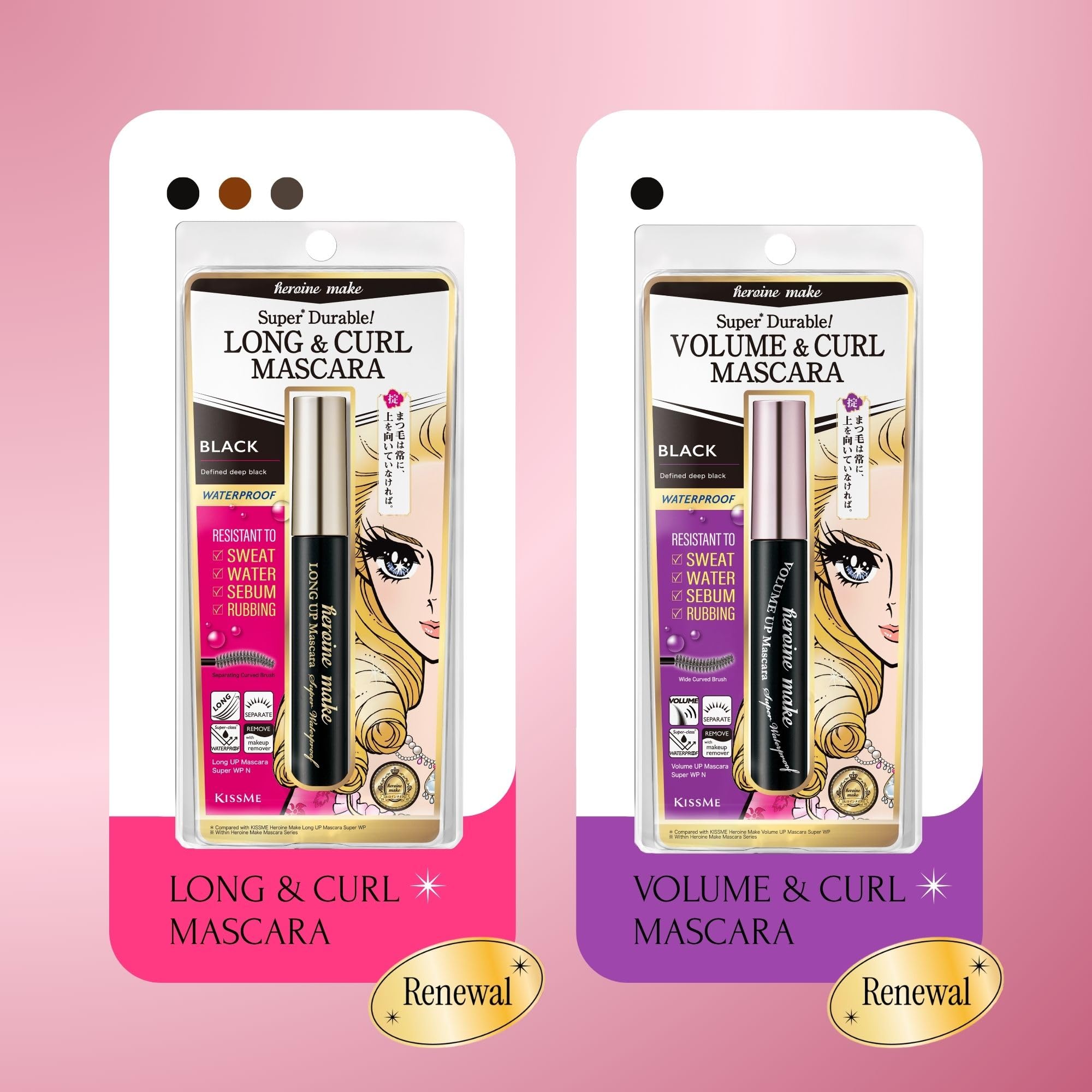 Heroine Make ingredient display of oils and amino acids for lash conditioning