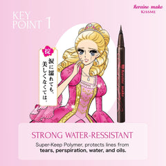 Heroine Make brown black pigment stroke demonstrating smooth color