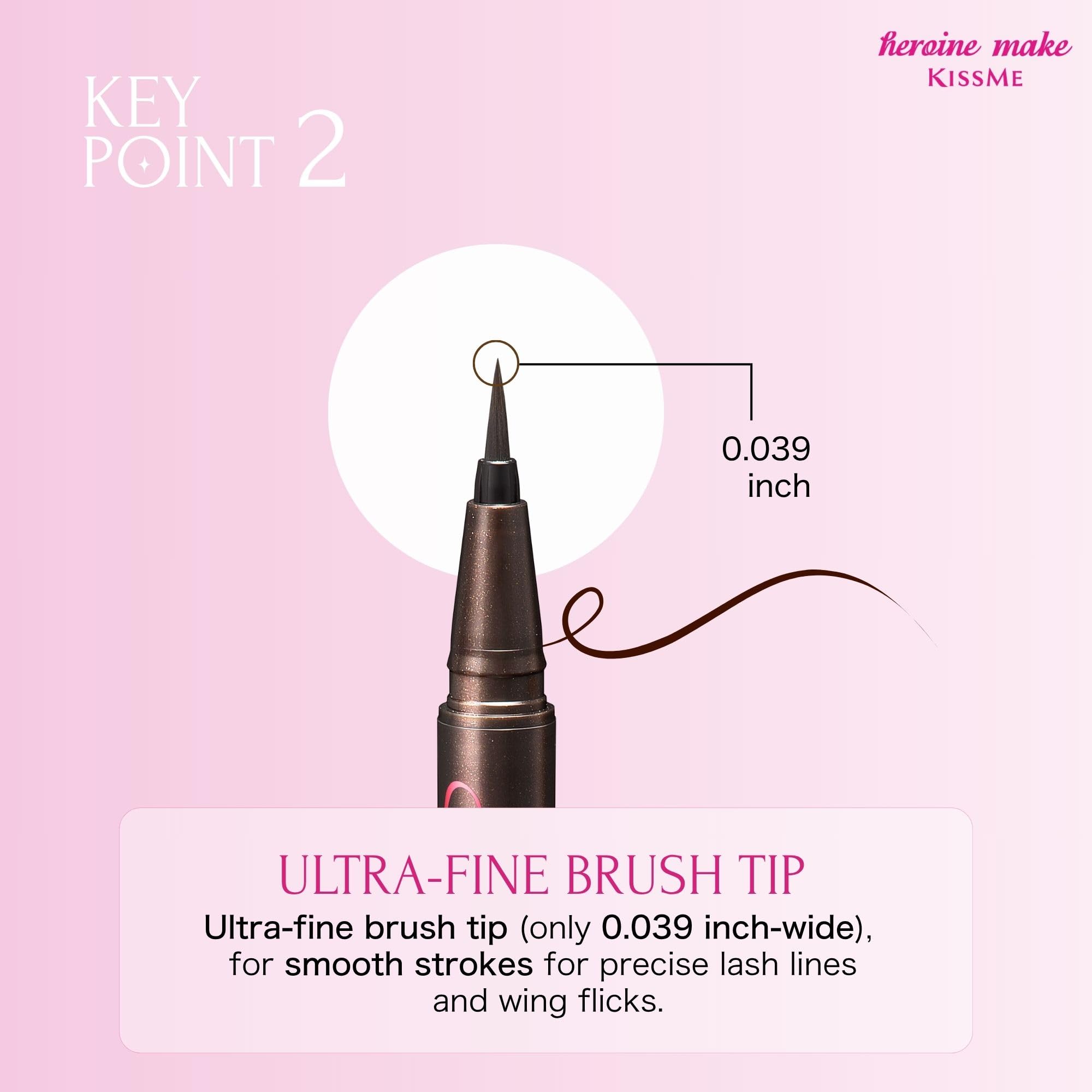 Heroine Make eyeliner held in hand to show compact scale and control