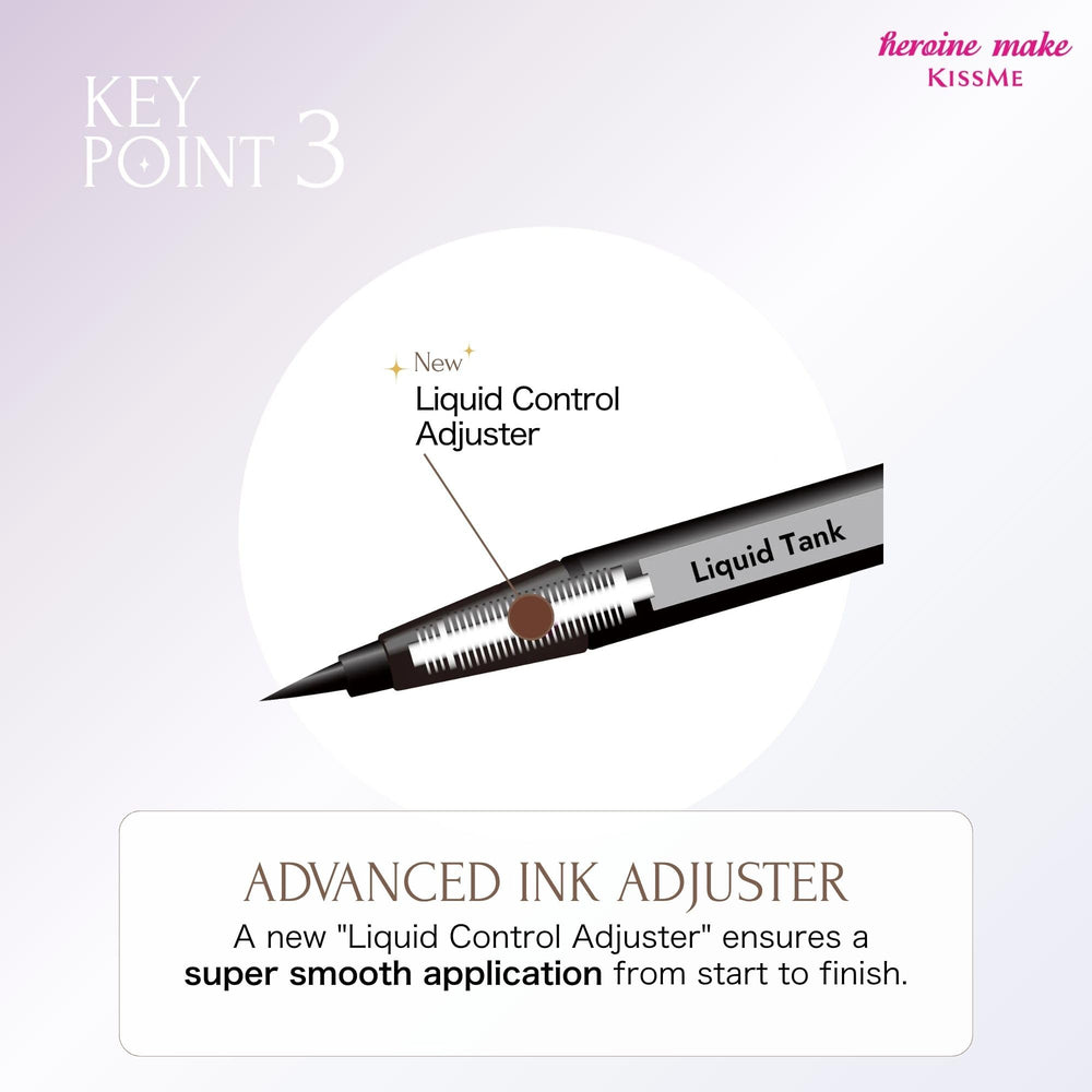 Heroine Make eyeliner applied along lashline for seamless definition benefit