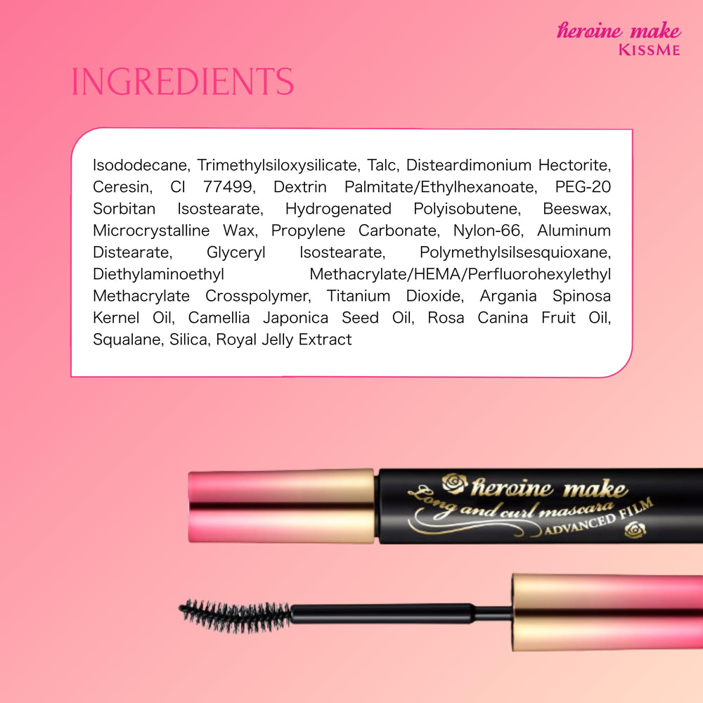 Heroine Make application on model in natural light showing curl lift benefit