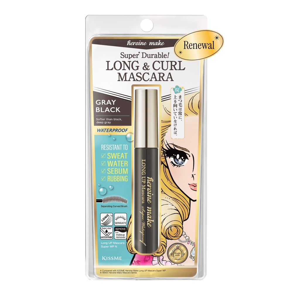 Heroine Make mascara front compact showing sleek packaging and easy-grip benefit