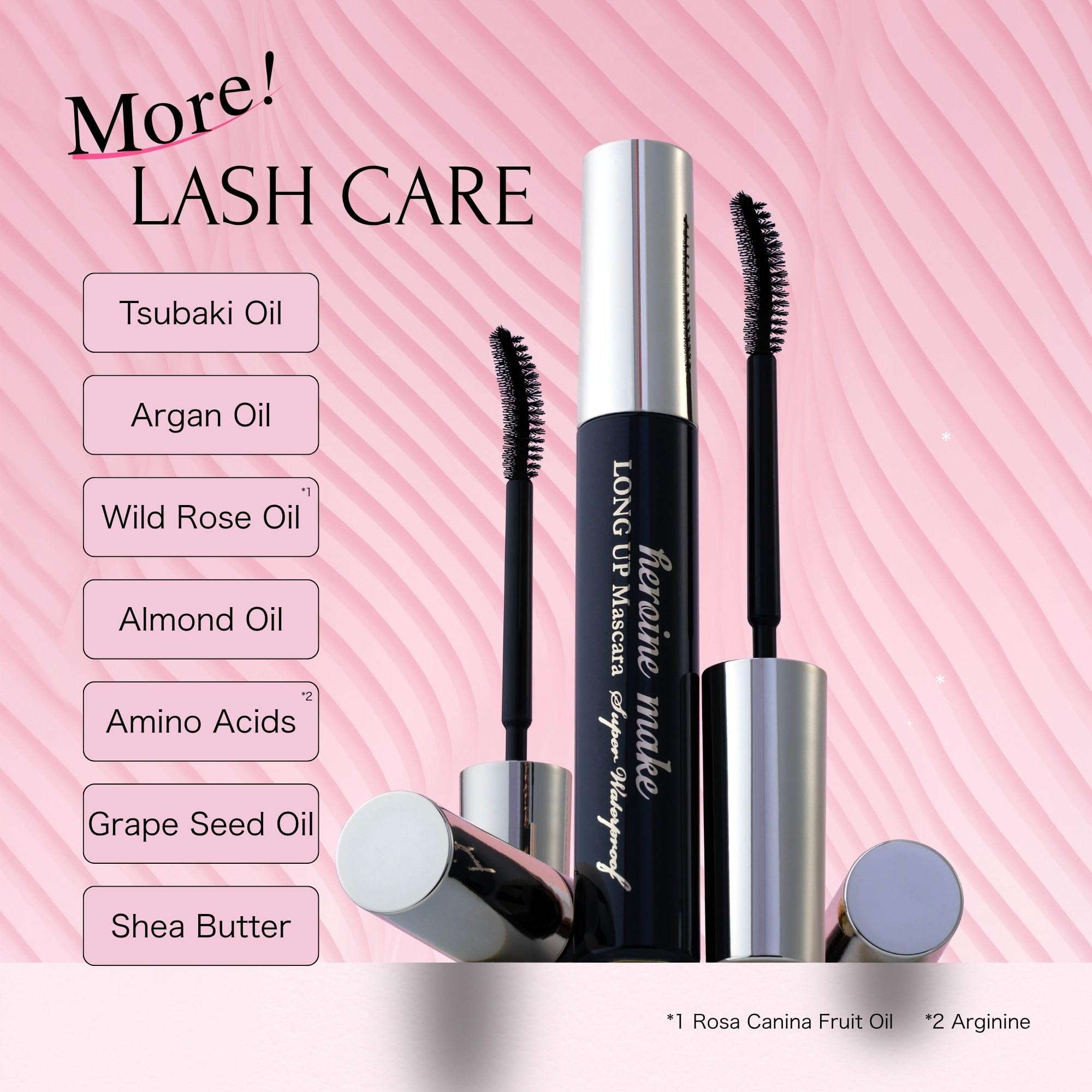 Heroine Make oils and botanicals visual representing conditioning ingredients benefit