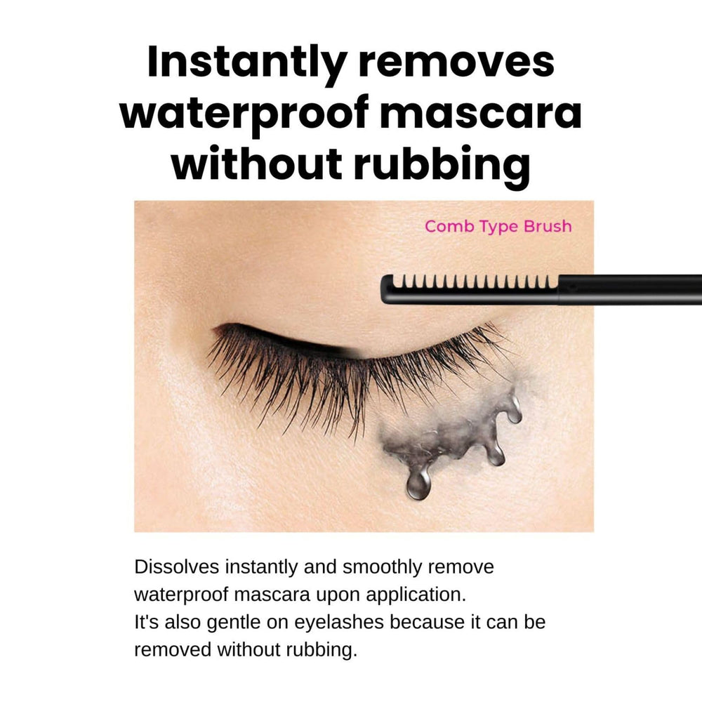Heroine Make mascara texture stroke demonstrating deep black, volumizing effect