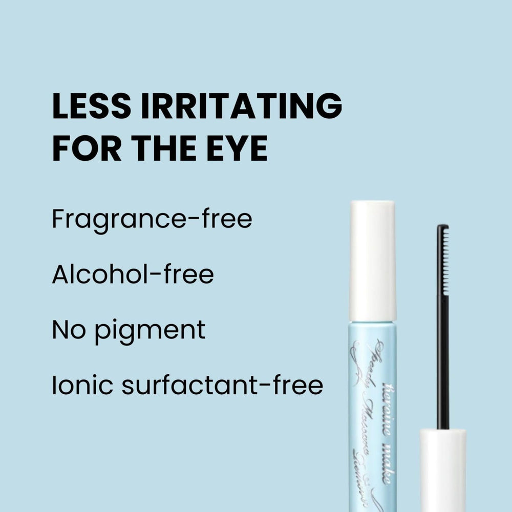 Heroine Make remover droplet pouring to show gentle, fast-dissolving action