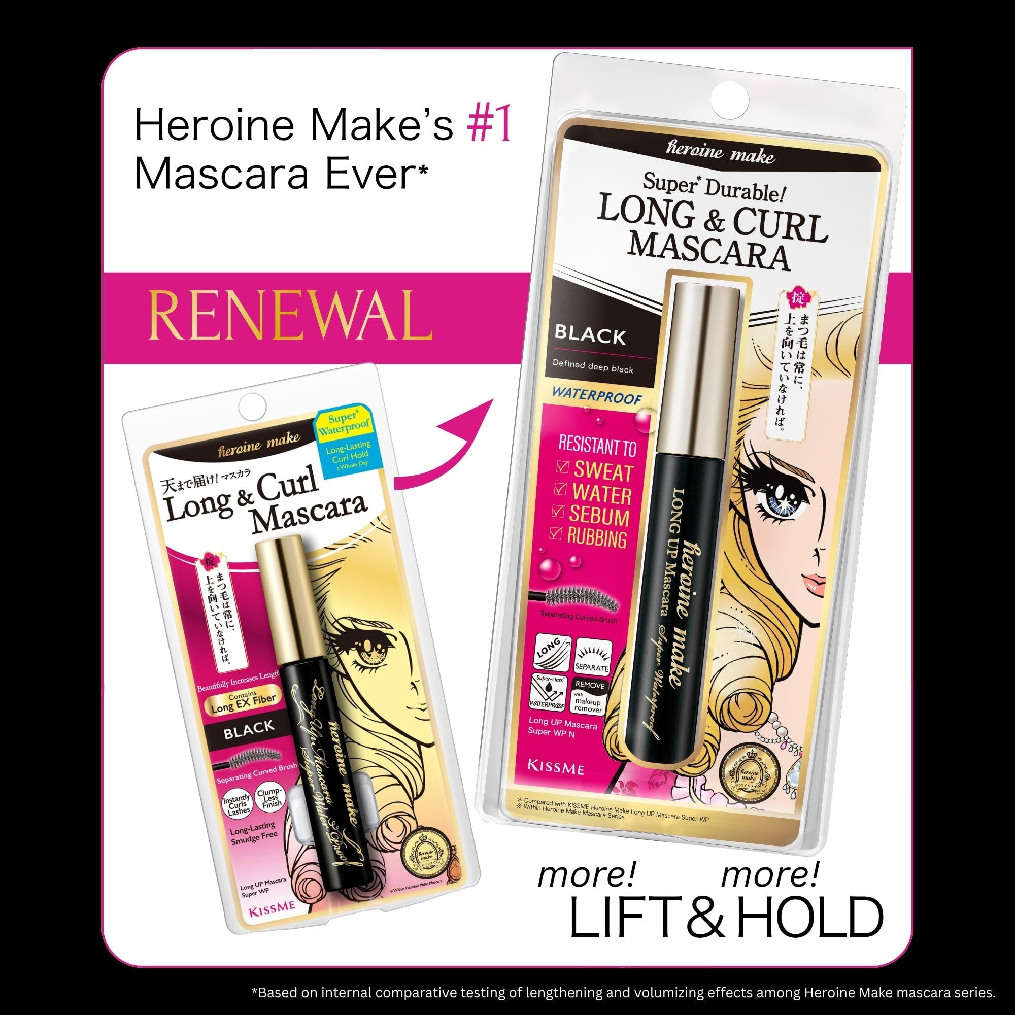 Heroine Make texture stroke demonstrating smooth, buildable formula