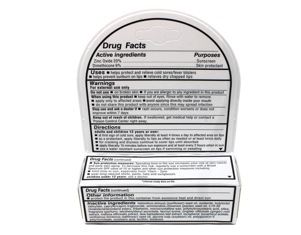 Herpecin-L ingredients label showing lysine and vitamins benefit