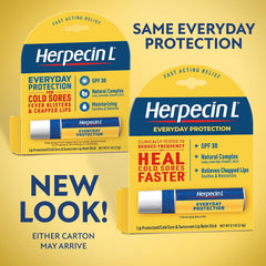 Herpecin-L label detail showing ingredients and SPF information for informed use