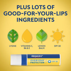 Herpecin-L stick in hand showing scale for easy pocket-carry convenience