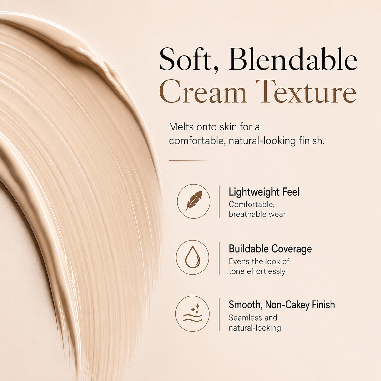 Hestia Foundation label closeup showing formula information and skin‑friendly ingredients benefit