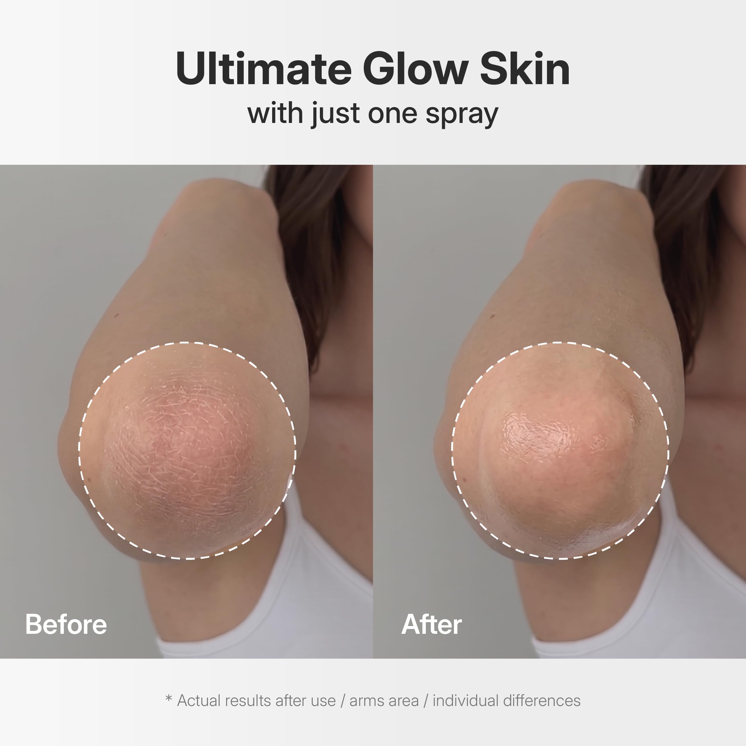 hetras mist dispensing action over arm providing instant hydration and scent