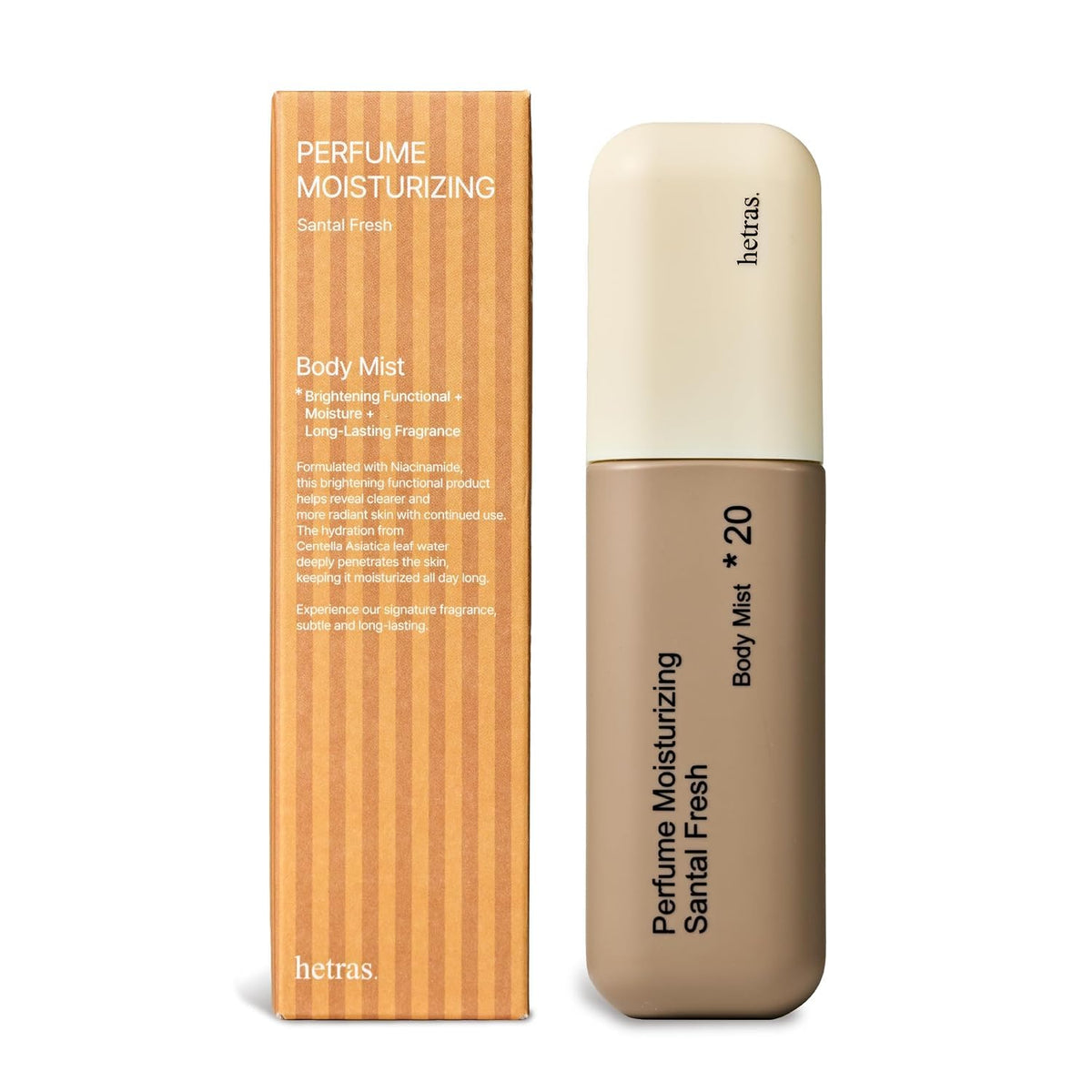 hetras front bottle shot showing elegant packaging and immediate appeal
