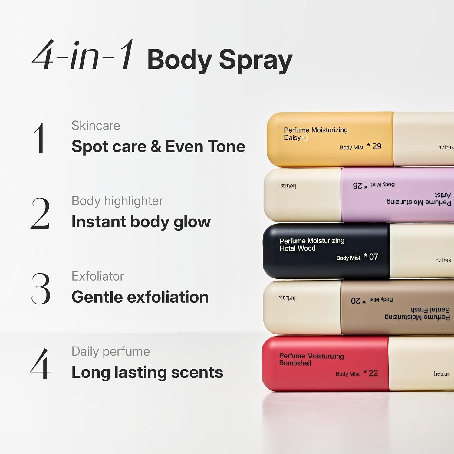 hetras label close-up highlighting scent name and benefits clearly