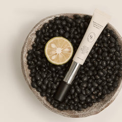 HEVEBLUE cream texture close-up showing lightweight moisturizing finish
