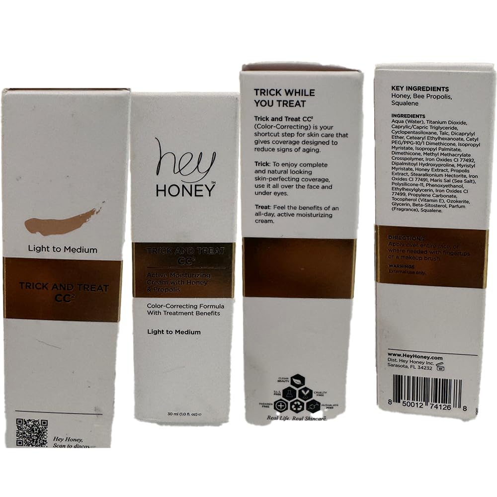 Hey Honey product label close-up emphasizing active ingredients and claims