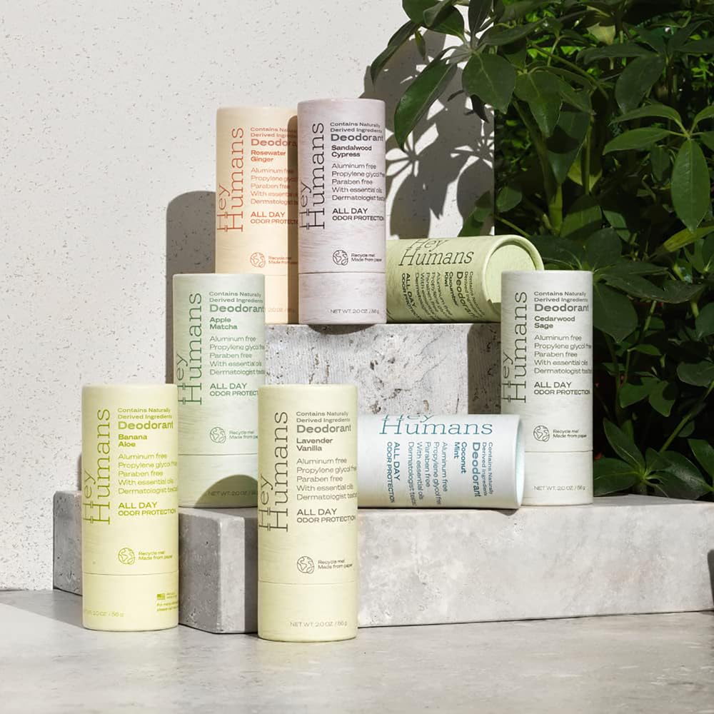 Hey Humans recyclable paper packaging detail emphasizing low-waste design