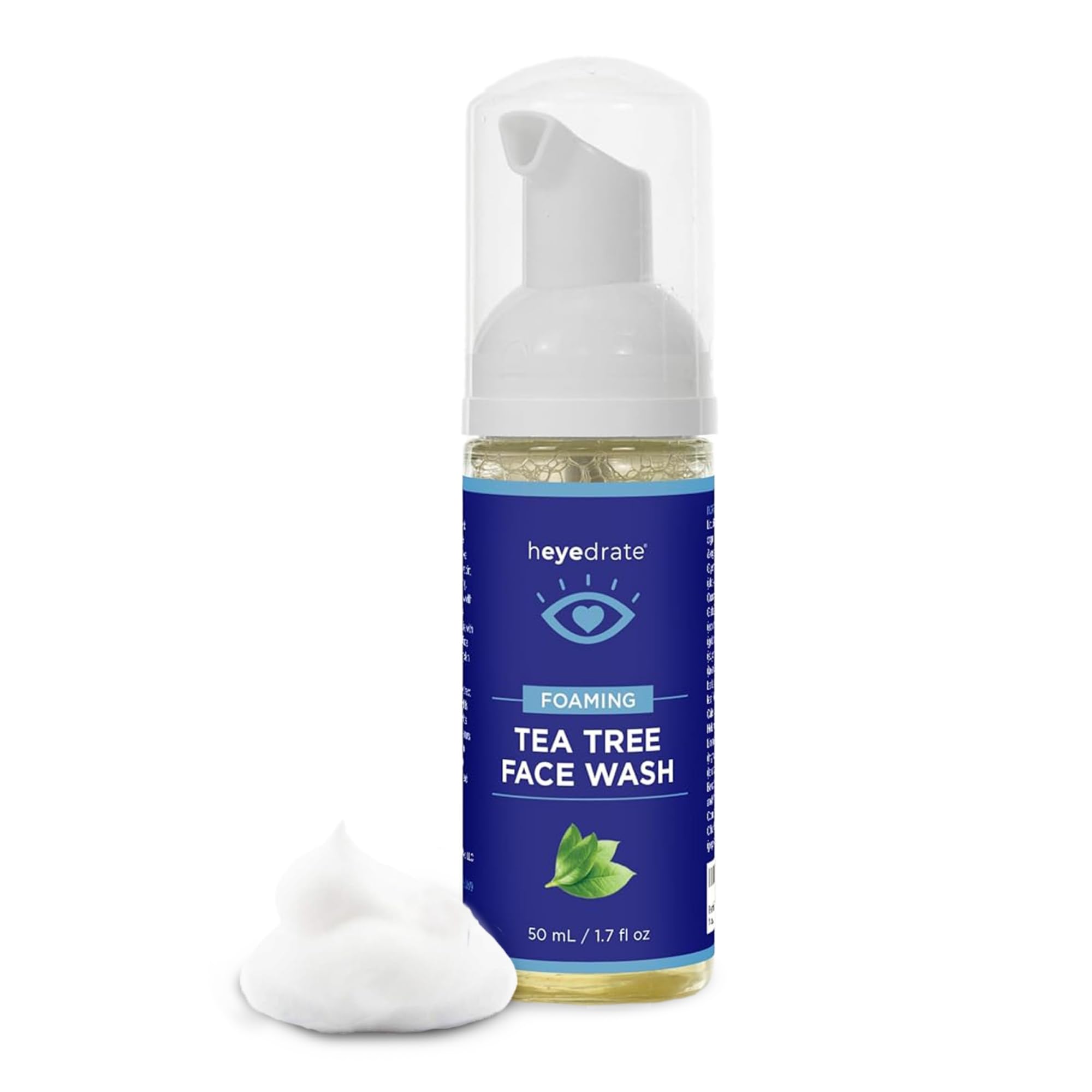 Heyedrate front packaging showing cleanser bottle and clear labeling for easy identification and travel convenience
