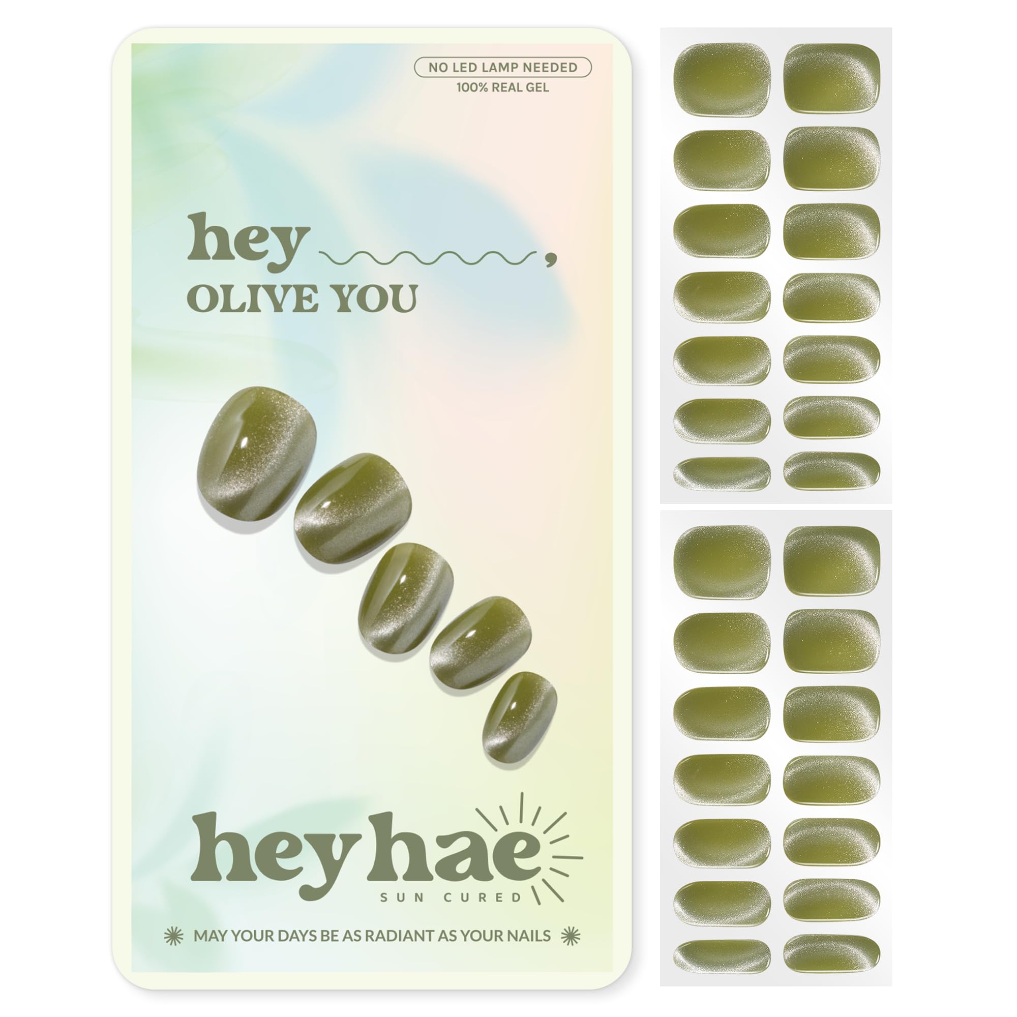 heyhae front packaging showing Hey, Olive You and glossy benefit