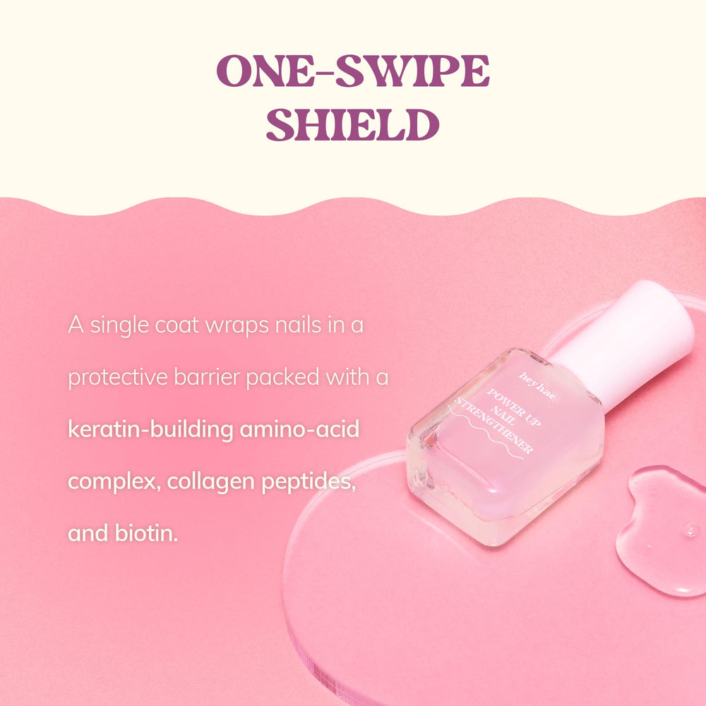 heyhae ingredients label close-up showing keratin and biotin benefits
