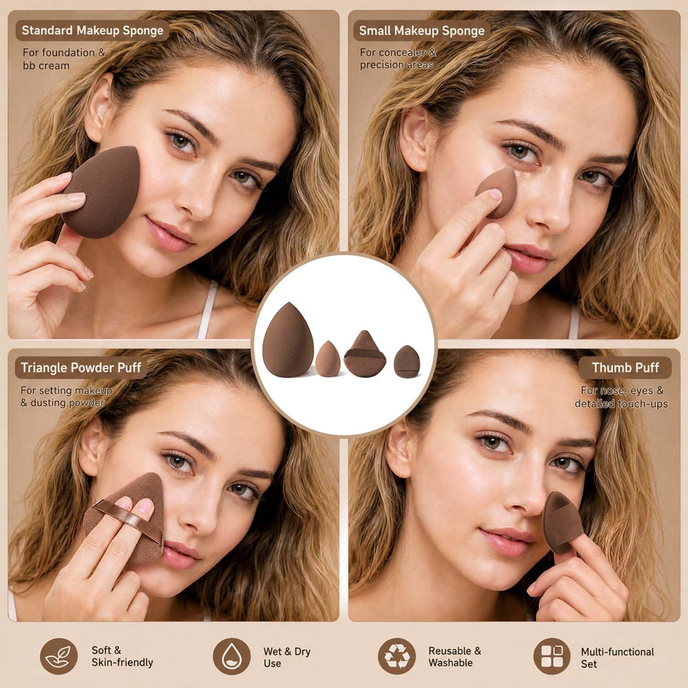 HGHDBT brush applying foundation to skin showing even, streak-free finish