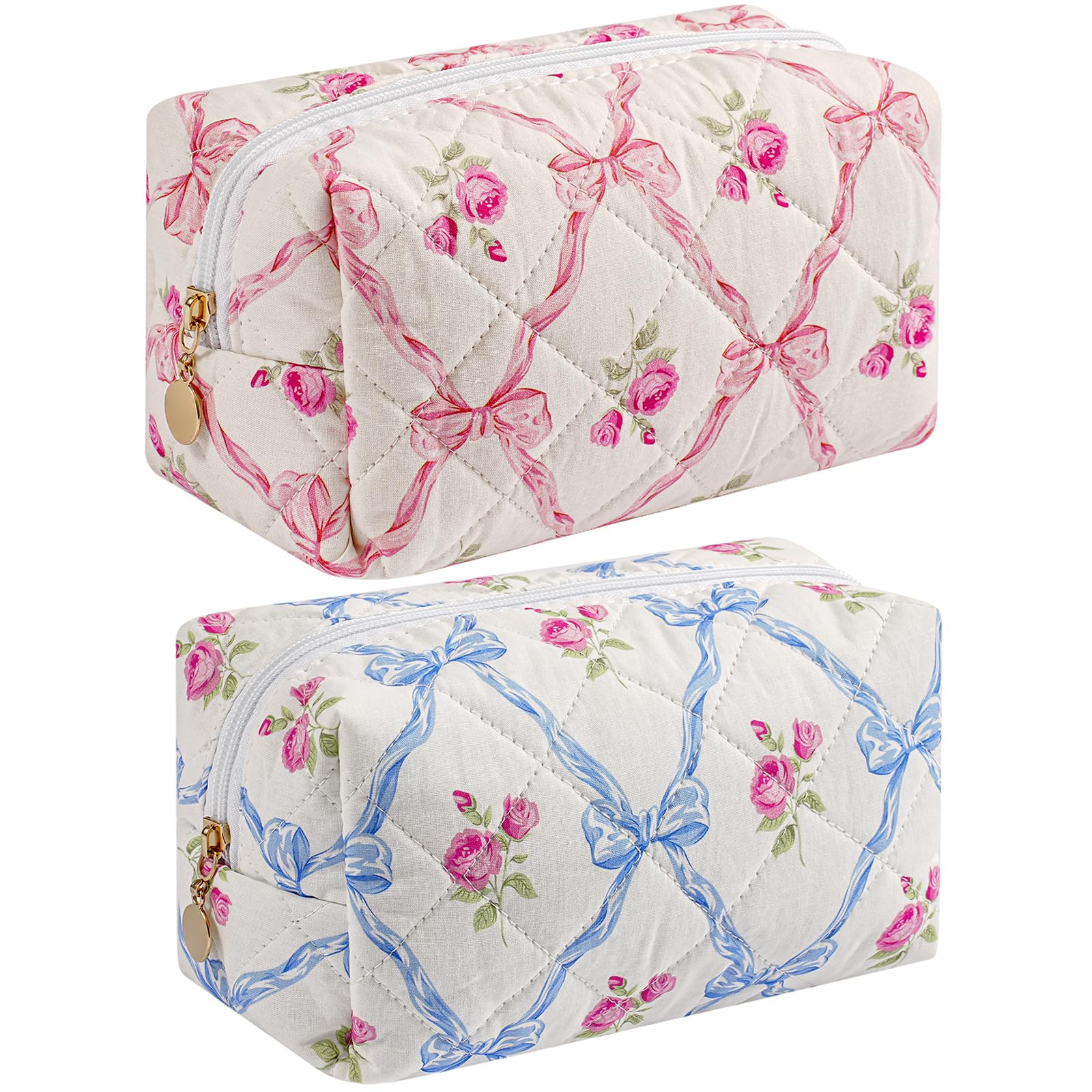 HHQQWZ front view showing floral bowknot and roomy silhouette for organized travel