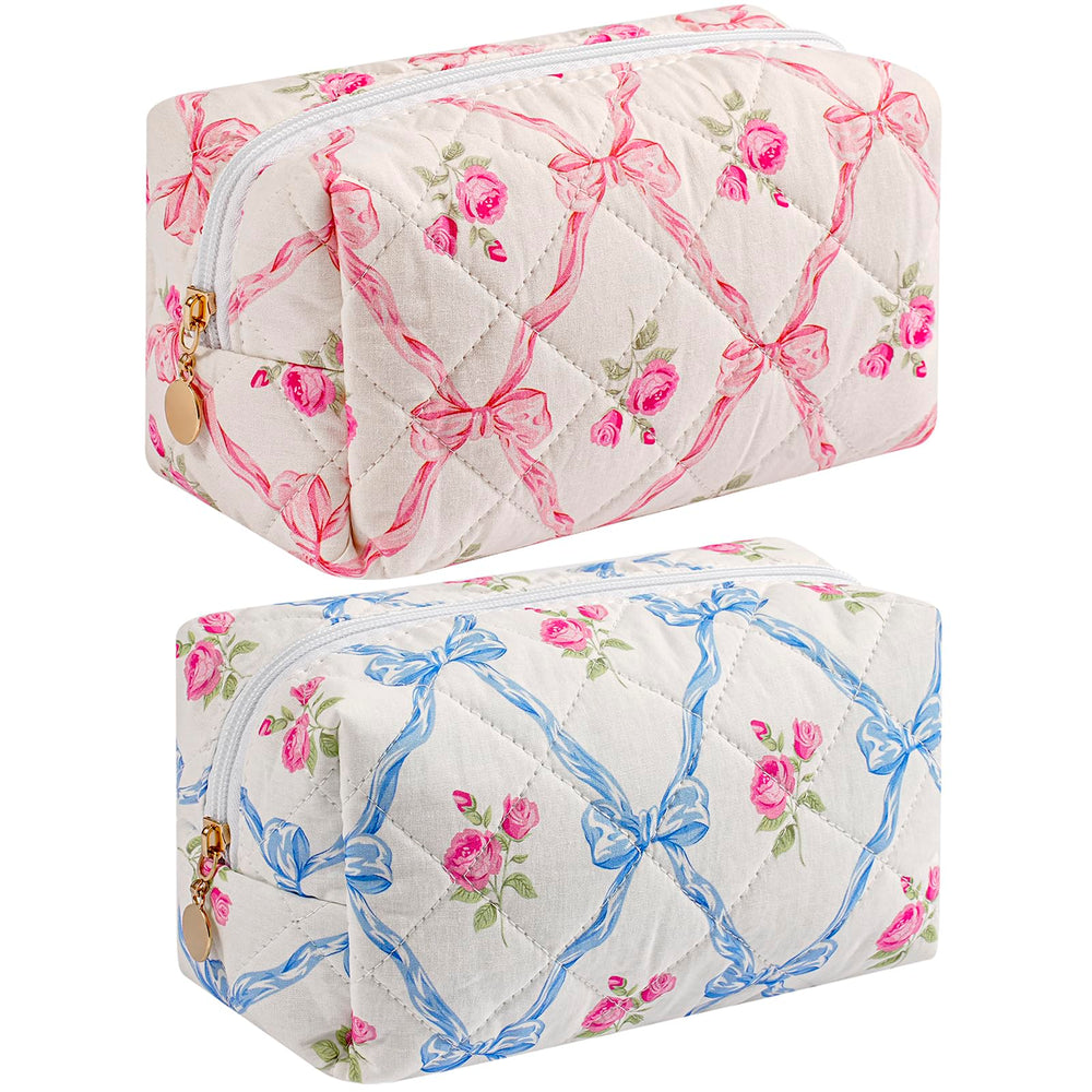 HHQQWZ front view showing floral bowknot and roomy silhouette for organized travel