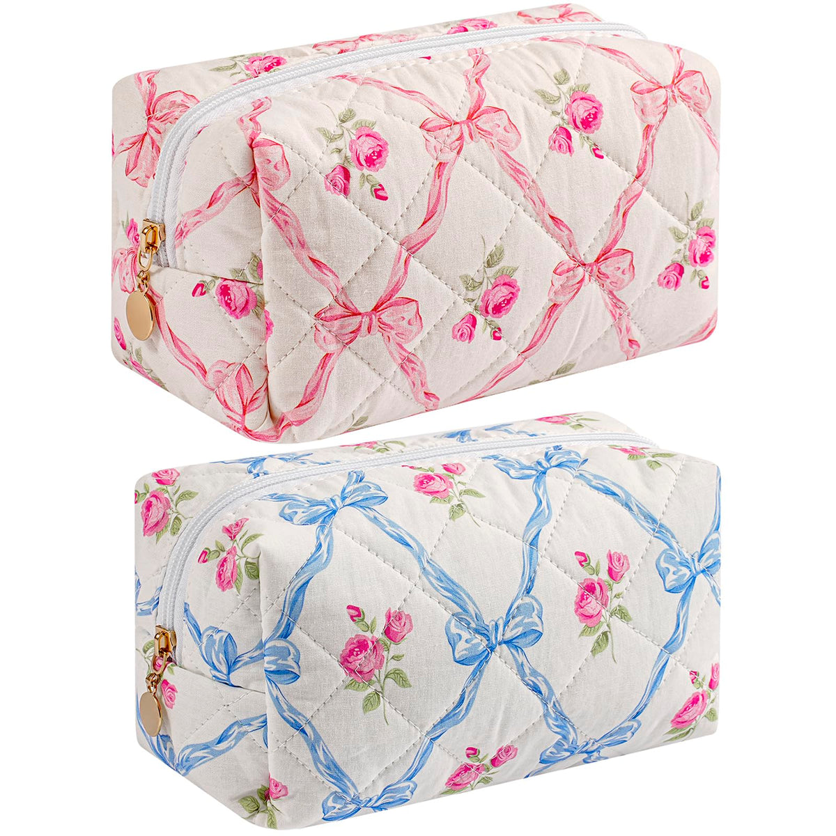 HHQQWZ front view showing floral bowknot and roomy silhouette for organized travel