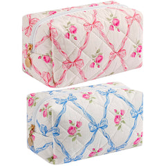 HHQQWZ front view showing floral bowknot and roomy silhouette for organized travel