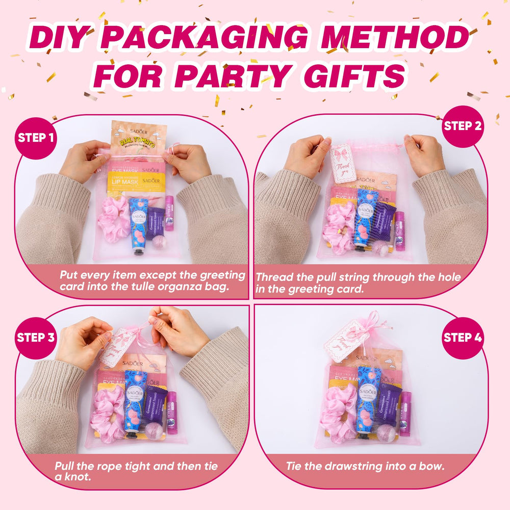 HHXI organza bag with card demonstrating ready-to-gift presentation and convenience