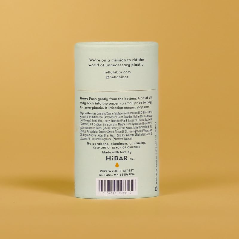 HiBAR texture close-up of solid deodorant showing smooth glide