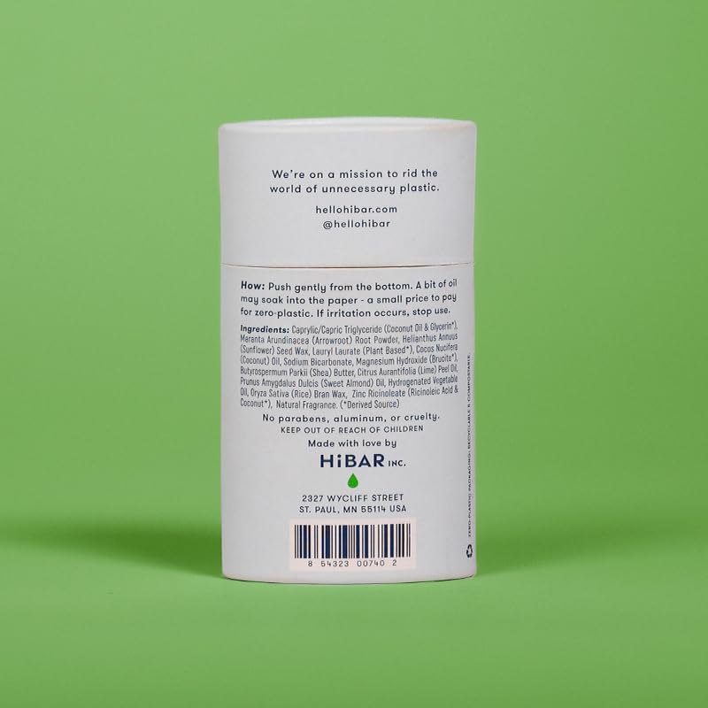 HIBAR close-up of deodorant bar texture for smooth easy application