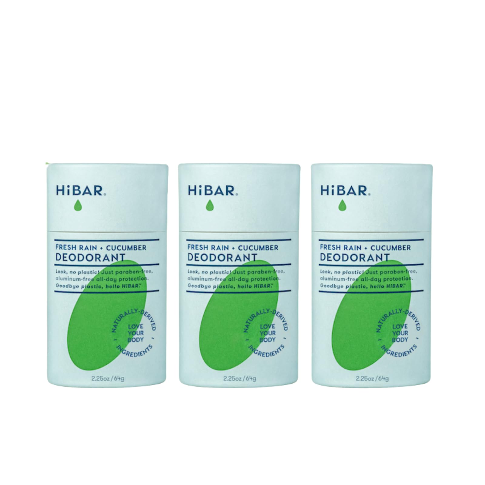 HIBAR front packaging showing Fresh Rain & Cucumber for plastic-free benefit