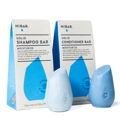 HIBAR front packaging showing two solid bars and eco-friendly box, emphasizes plastic-free benefit