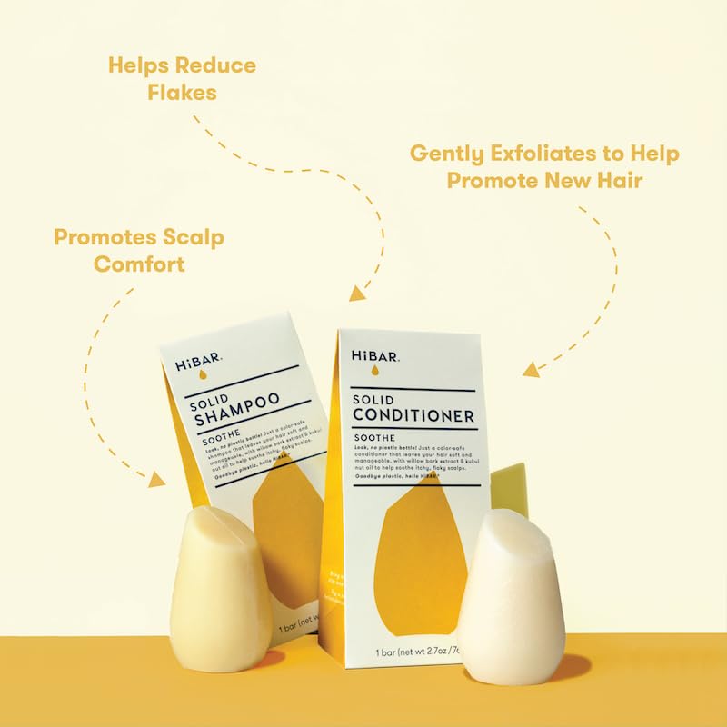 HIBAR soothe conditioner bar detail showing buttery texture for smooth hair
