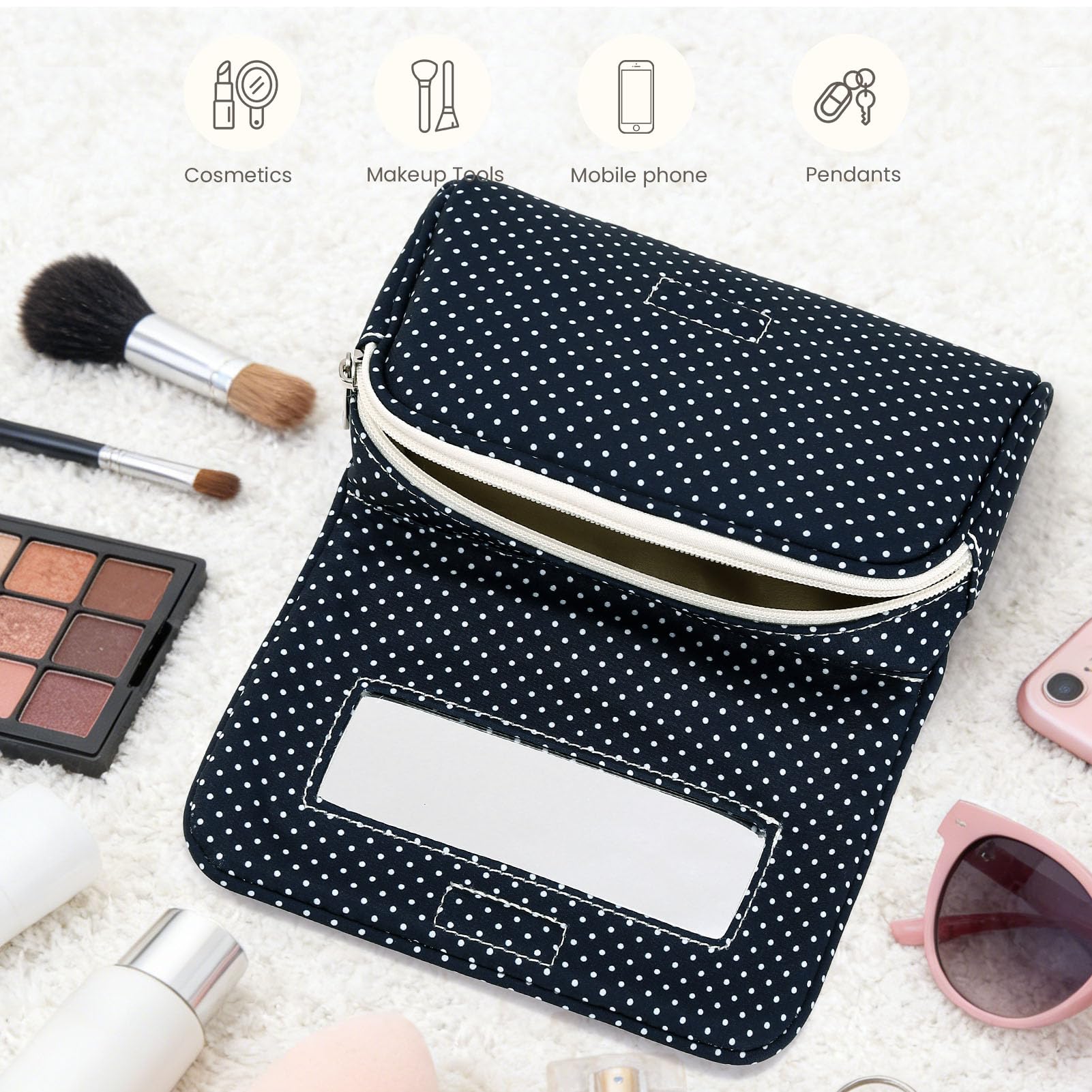 Hibilog inside a purse showing scale and space-saving benefit