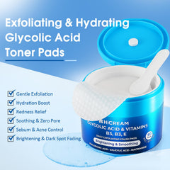Hicream dual-textured pad close-up showing exfoliating and soft sides for efficient application