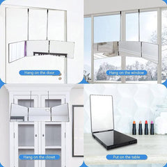 HIEEY telescoping hooks extended to hang mirror at custom heights benefit