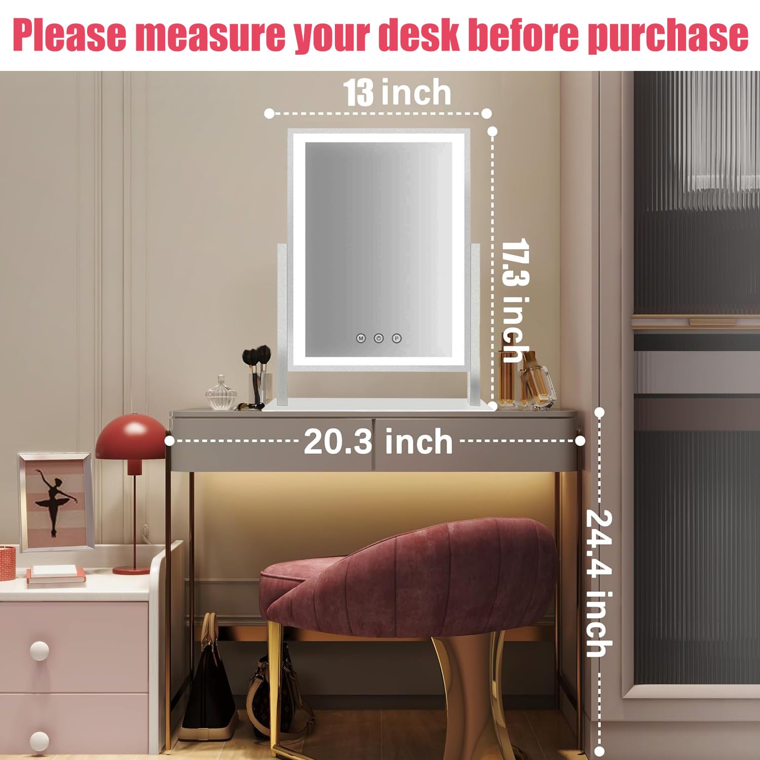 HIEEY mirror tilted demonstrating 360-degree rotation for flexible angles