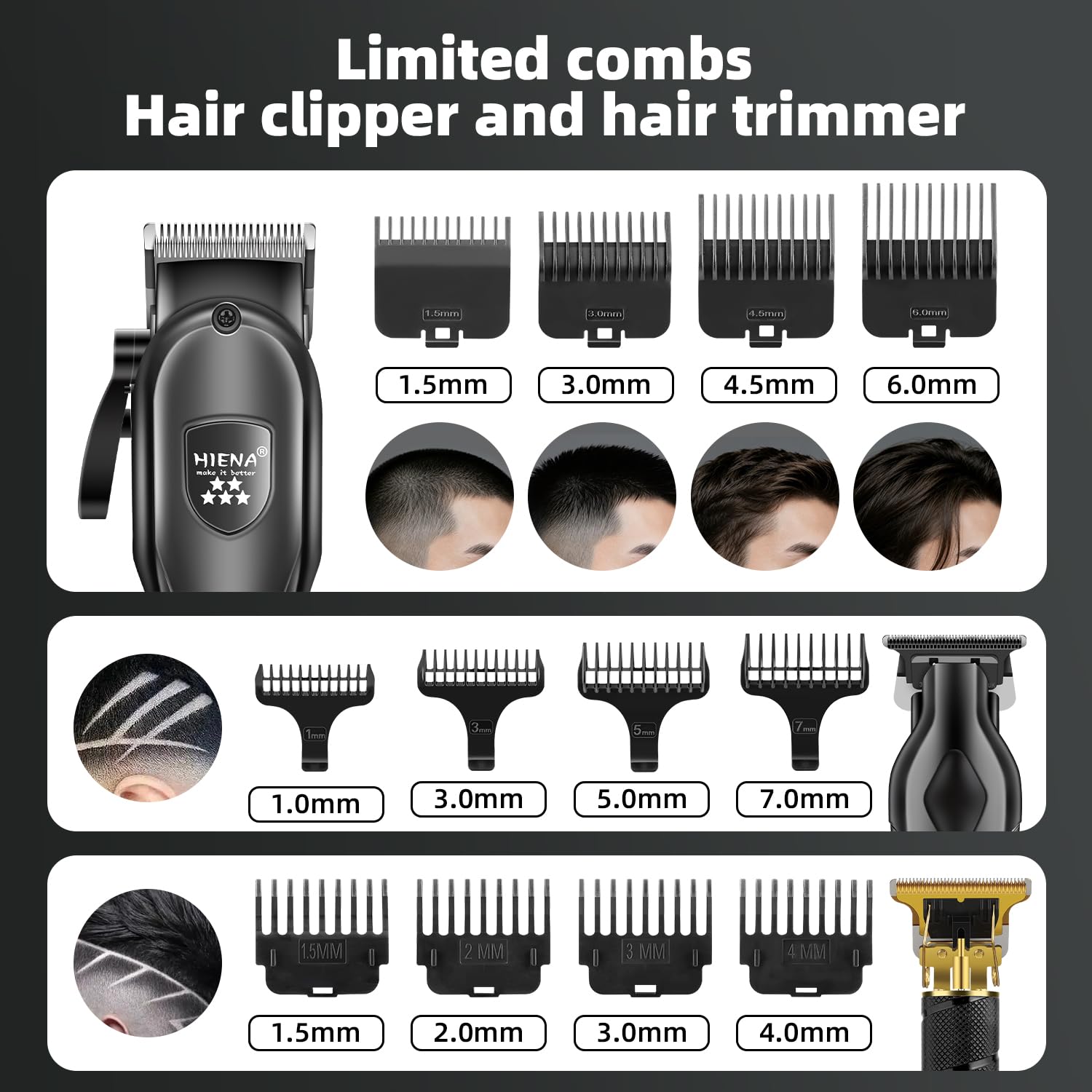 HIENA PRO close-up of blades highlighting sharp multi-processed edges for lasting cuts