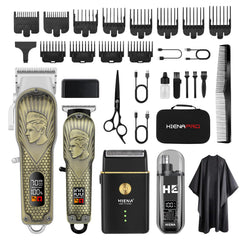 HIENA PRO front view of main clipper showing ergonomic grip and LED battery display for precise control