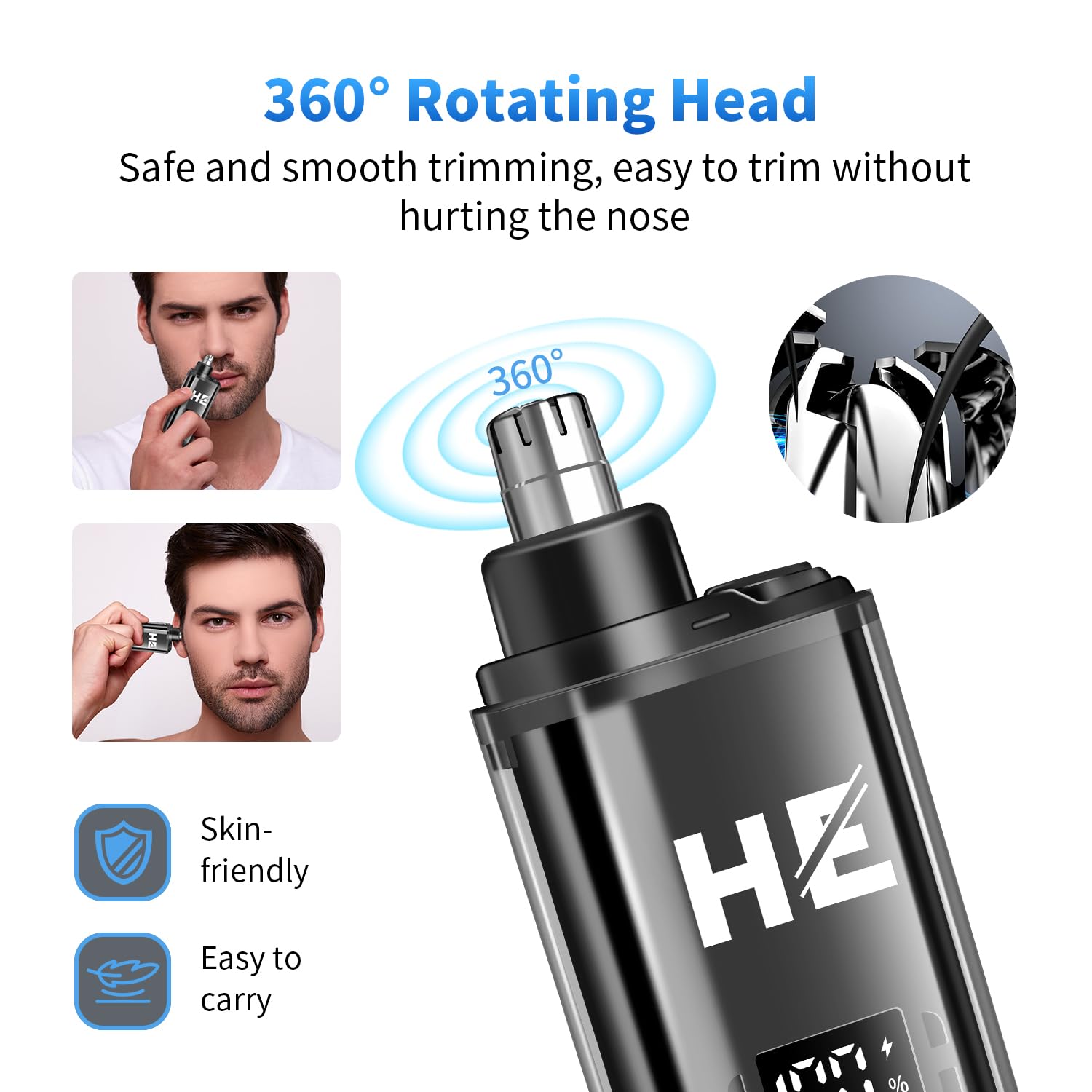 HIENA PRO clipper in use during a haircut showing professional handling and consistent results