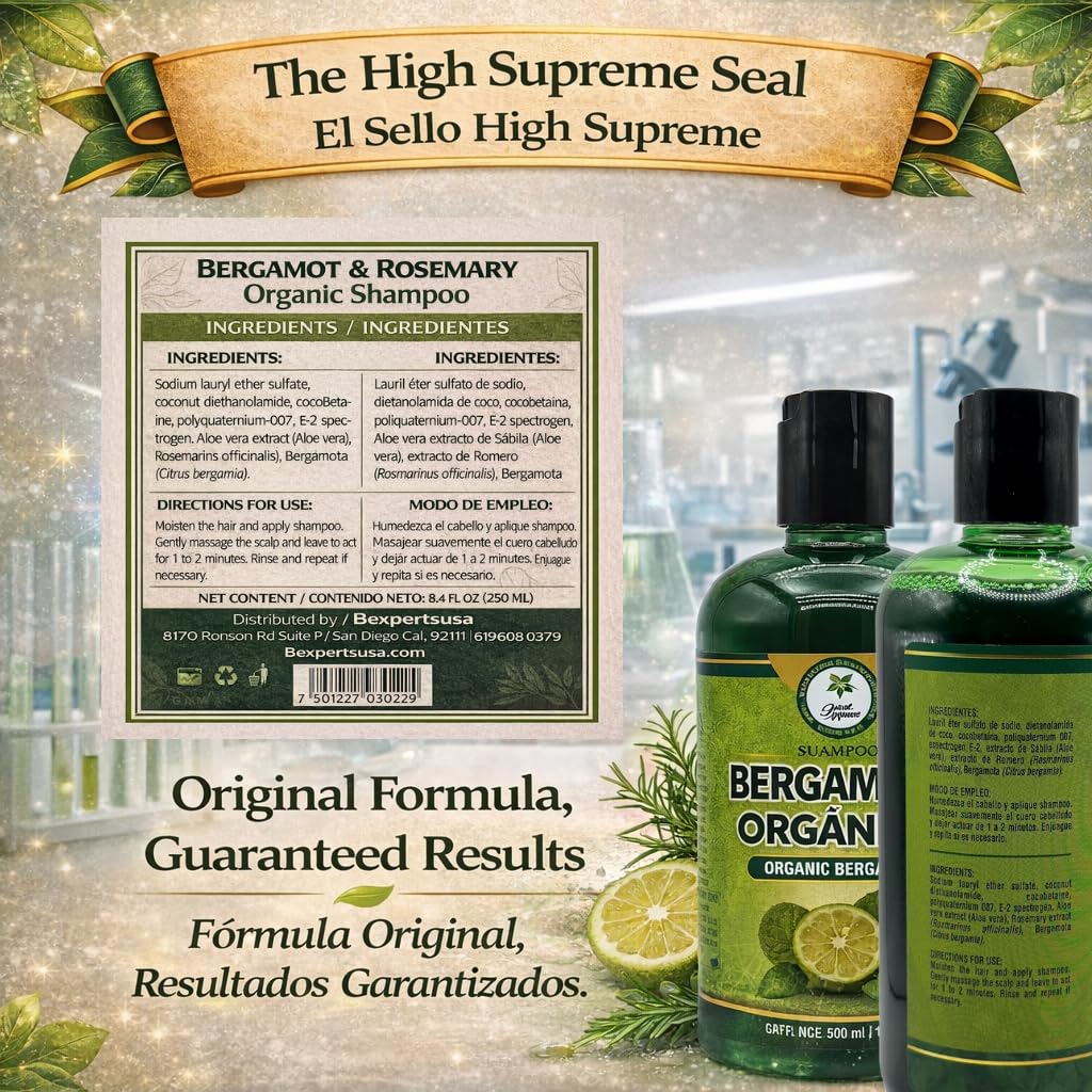 HIGH SUPREME shampoo on bathroom shelf in lifestyle scene showing everyday routine benefit