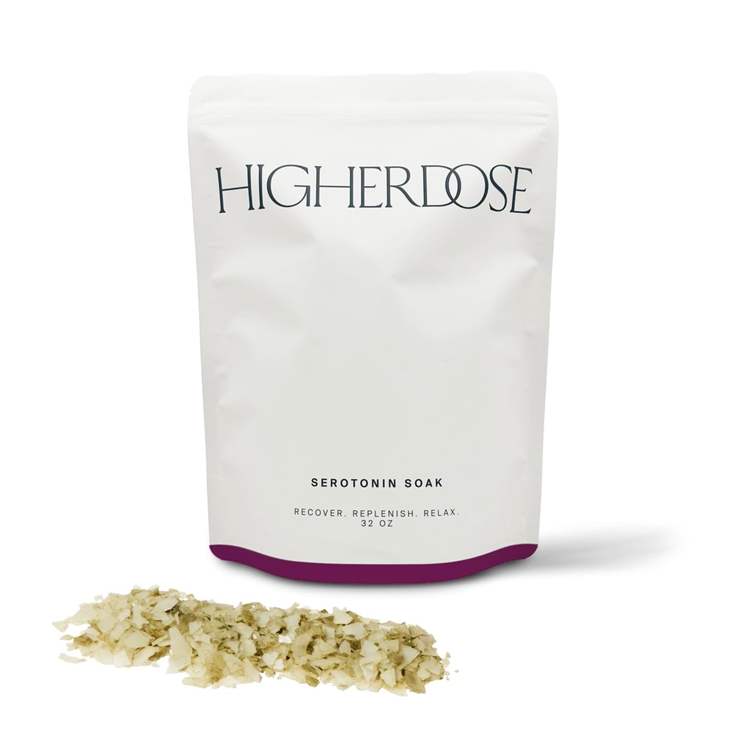 HigherDOSE jar front view showing product and calming design benefit
