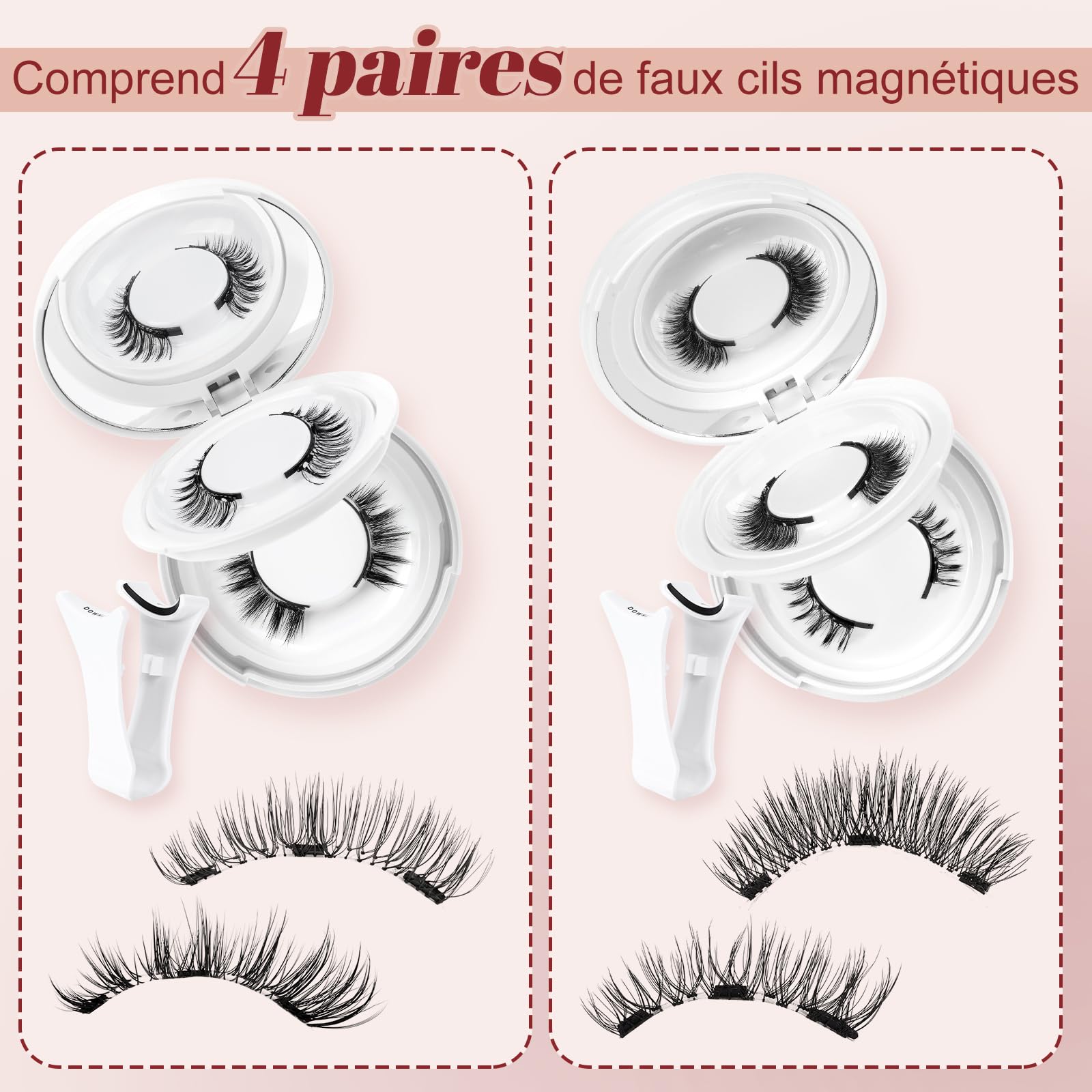 Higu clace lashes in use on eye showcasing natural finish and secure hold